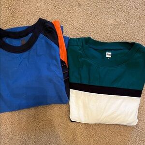 Tea Collection Blue, Teal & White Short Sleeve Tees